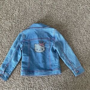 Hello‎ Kitty princess vintage girls 4 denim Jean jacket pink coat rhinestone
